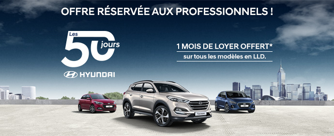 Offre professionnel les 50 jours Hyundai