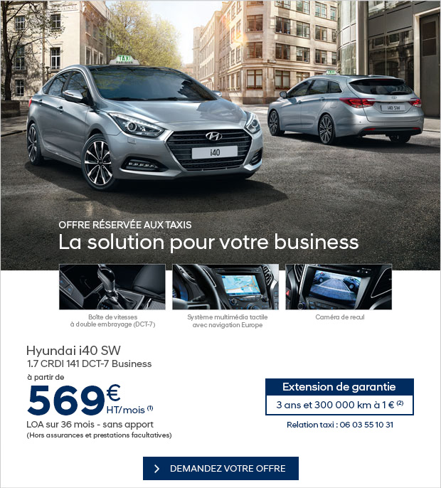 Taxis, profitez de notre offre à 665€/mois ou 25€/jours !
